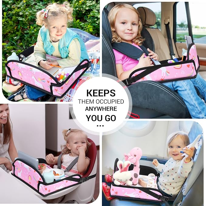 COOLBEBE Kids Travel Tray for Toddler Car Seat, Travel Tray for Airplane - Image 2