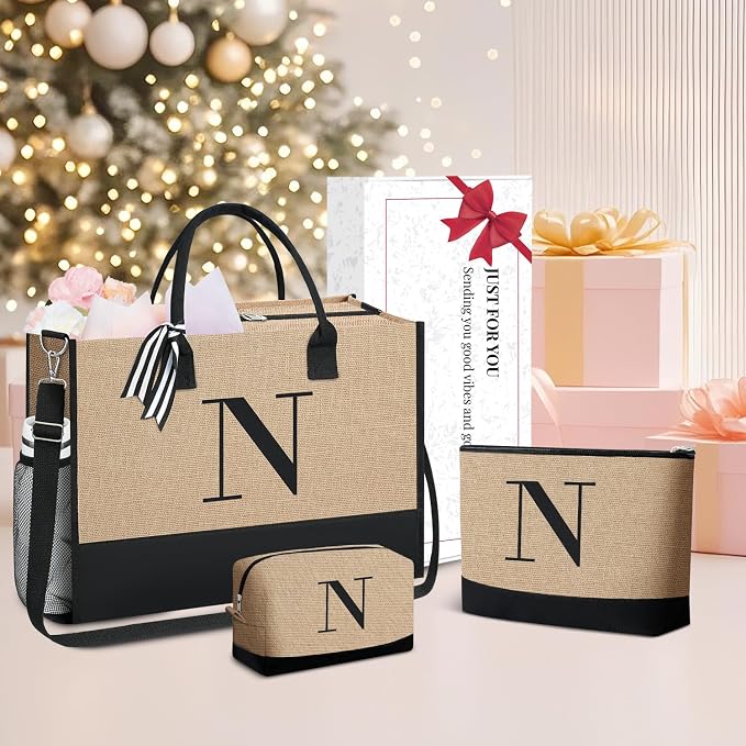 BAGAIL Initial Tote Bag, Personalized Birthday Gifts - Image 5