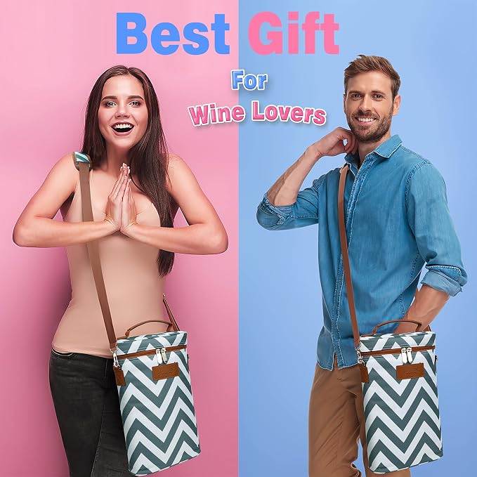 Tirrinia 2 Bottle Wine Gift Tote Carrier - Image 5