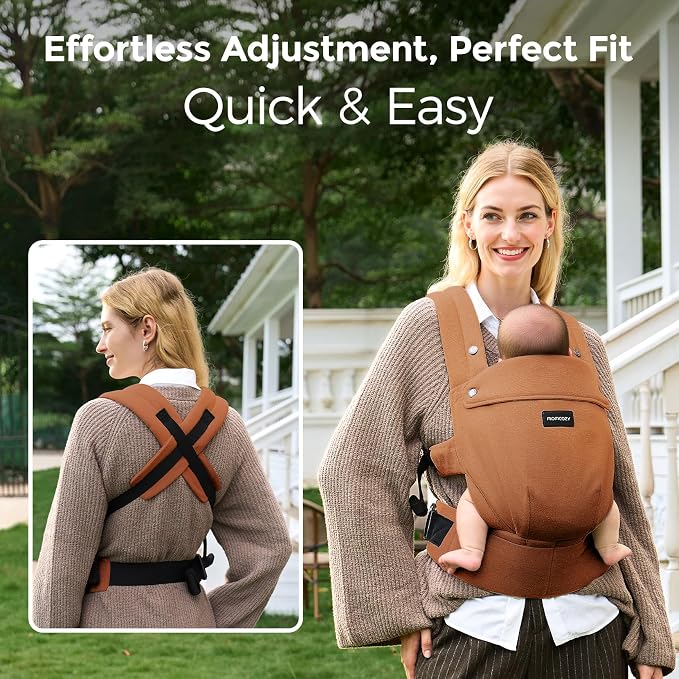 Momcozy Baby Carrier with Natural Cotton Linen, Built to Last, Ergonomic Design - Image 4