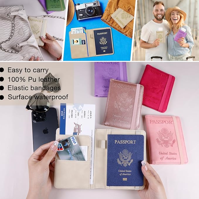 Melsbrinna Premium Leather Passport Holder Covers Case, Waterproof Rfid - Image 6