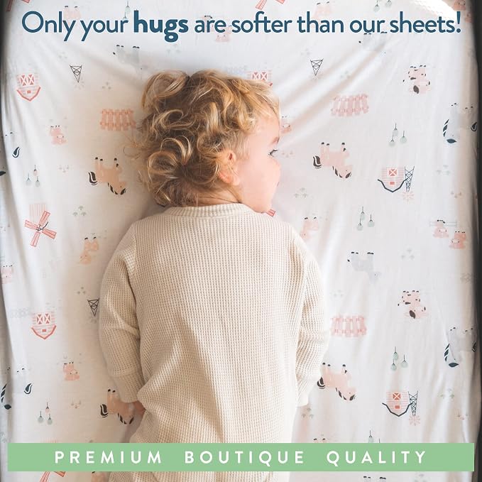 Travel Crib Fitted Sheets for Baby Bjorn, Guava Lotus Travel Crib and 24 x 42 - Image 5