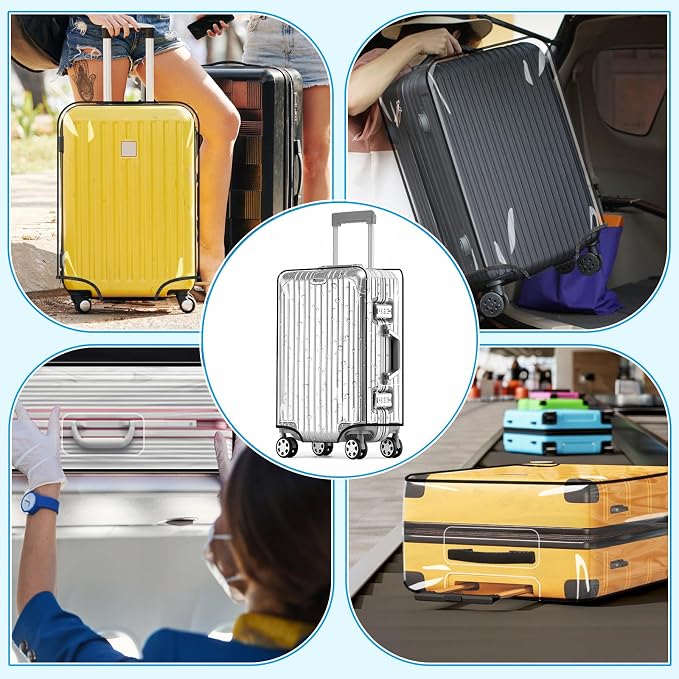 Yotako Clear PVC Suitcase Cover Protectors 30 Inch Luggage Cover Protectors - Image 8