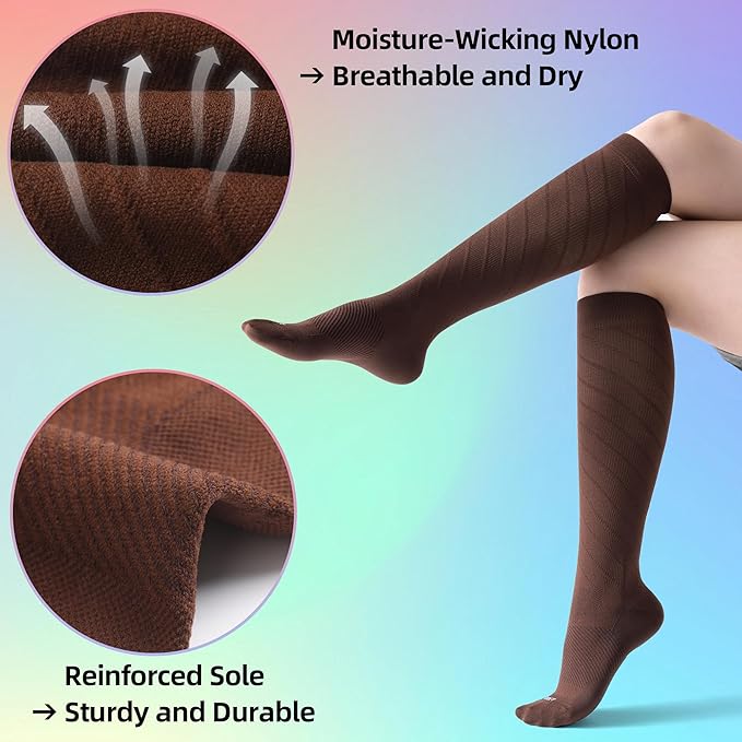 4 Pairs Light Compression Socks - Image 5