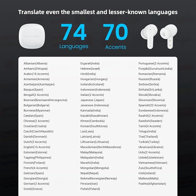 M3 Offline AI Translator Earbuds Support 144 Languages & Accents Translation - Image 6