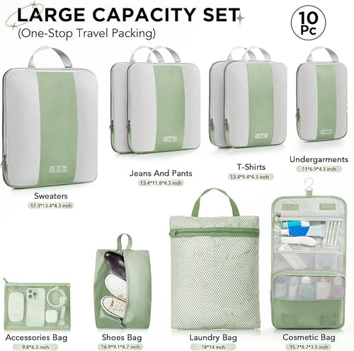 10 Set Compression Packing Cubes - Image 2