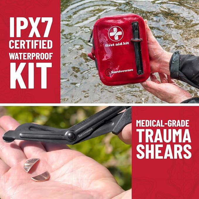 Surviveware 98-Piece Waterproof Premium First Aid & Survival Kit - Image 8
