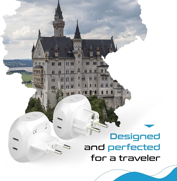 Ceptics Europe Travel Adapter Plug Set Schuko - Image 4