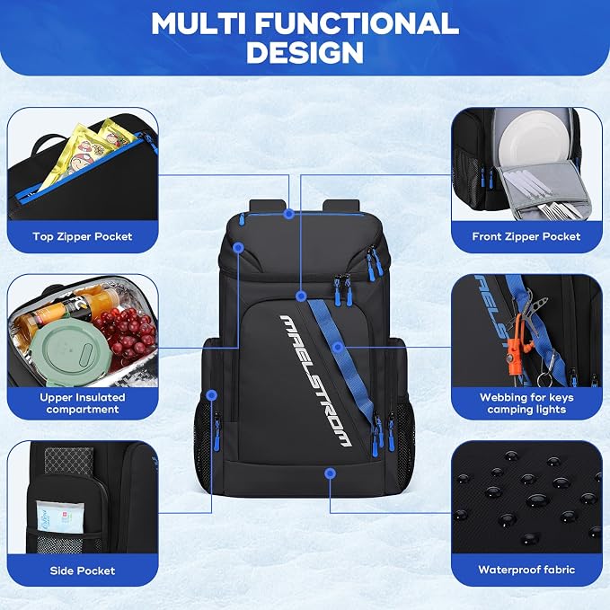 Maelstrom Backpack Cooler, 36 Can Cooler Backpack, Soft Cooler Bag Insulated - Image 5
