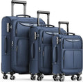 SHOWKOO Luggage Sets 3 Piece Softside Expandable Lightweight Durable Suitcase by SHOWKOO