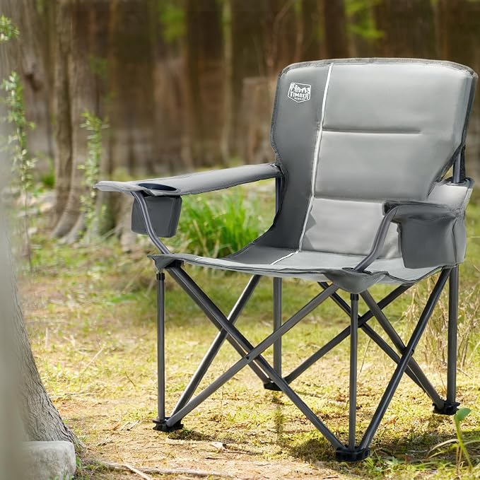 TIMBER RIDGE Oversized Folding Camping Chair - Image 2