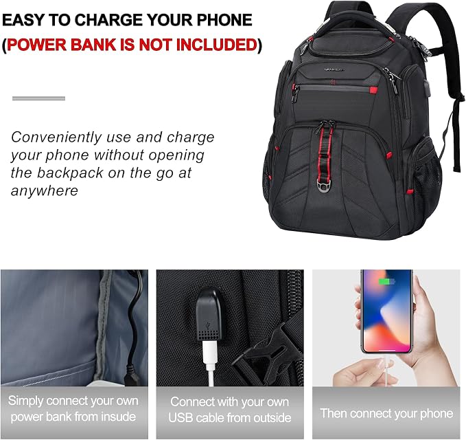 VANKEAN Travel Laptop Backpack 17.3 Inch TSA Friendly, Water-Repellent Anti - Image 8