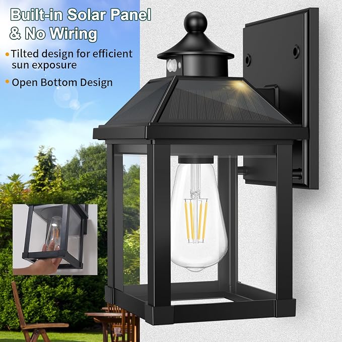 Solar Porch Lights Outdoor, Solar Sconce Lights Outdoor - Image 2