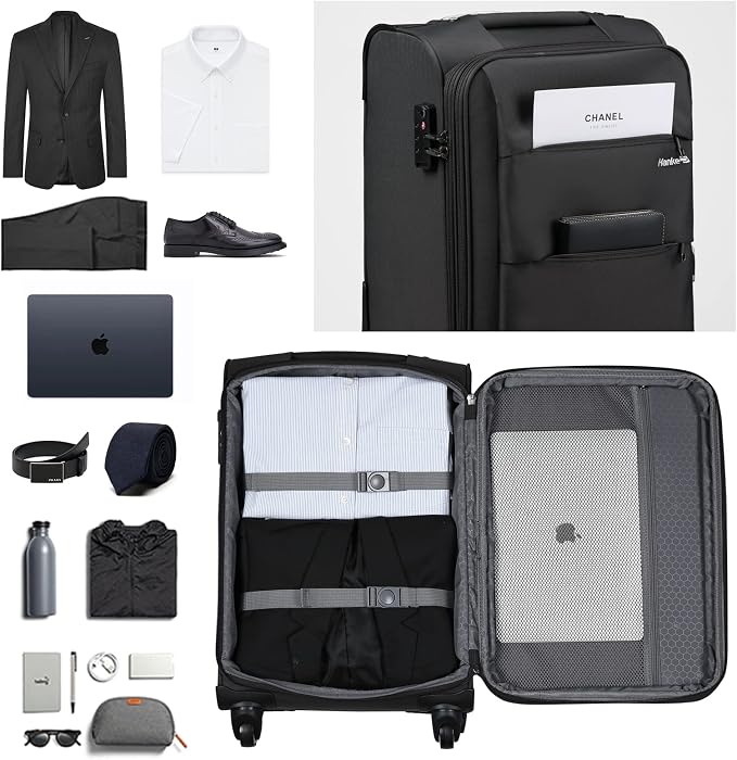Hanke 28 Inch Luggage with Spinner Wheels Expandable Large Suitcase with Wheels - Image 9