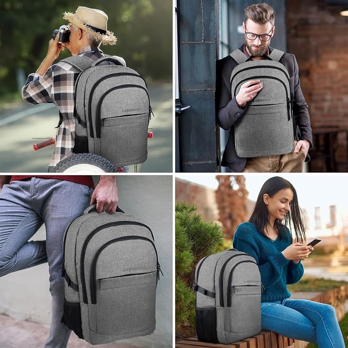 Lapsouno Business Laptop Backpack, Travel Backpack, 15.6 Inch Carry on Backpack - Image 7