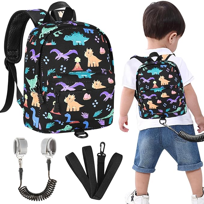 Accmor Toddler Backpack with Leash, Cute Dinosaur Kids Backpack + Anti Lost by Accmor
