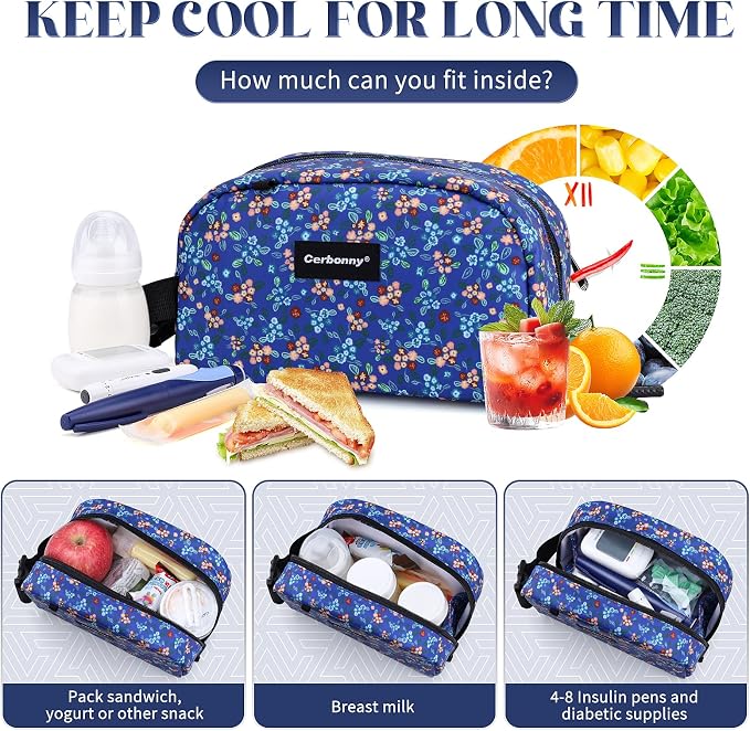 Small Cooler Bag Freezable Lunch Bag - Image 4
