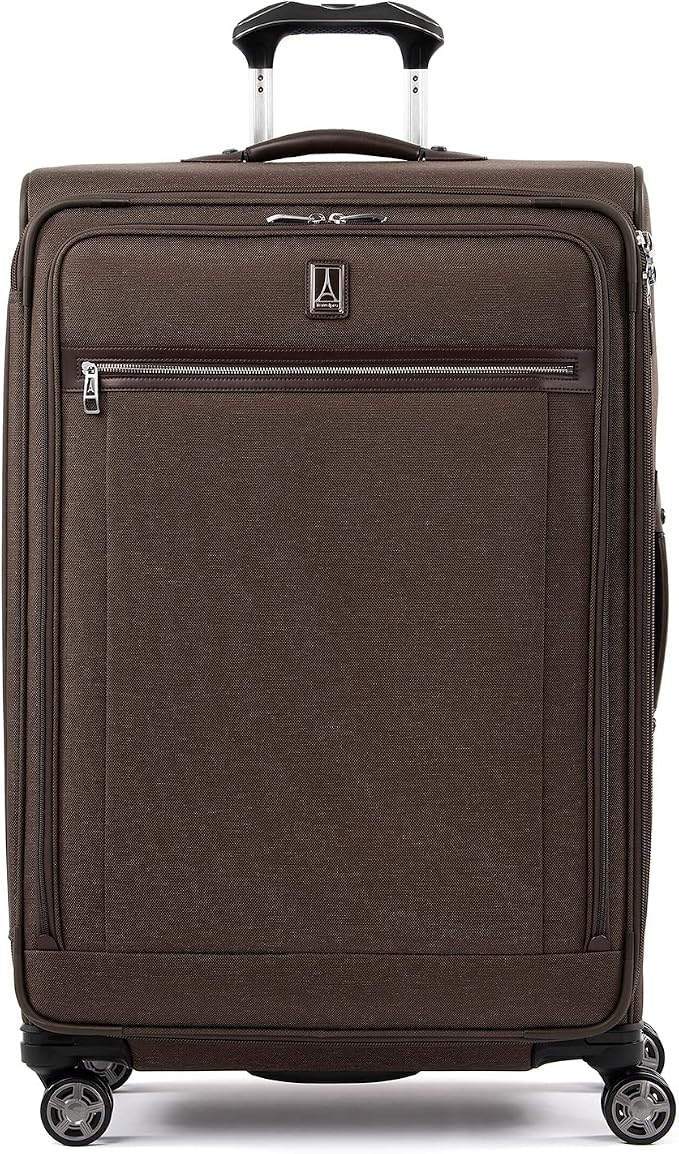 Travelpro Platinum Elite Softside Expandable Checked Luggage, 8 Wheel Spinner by Travelpro