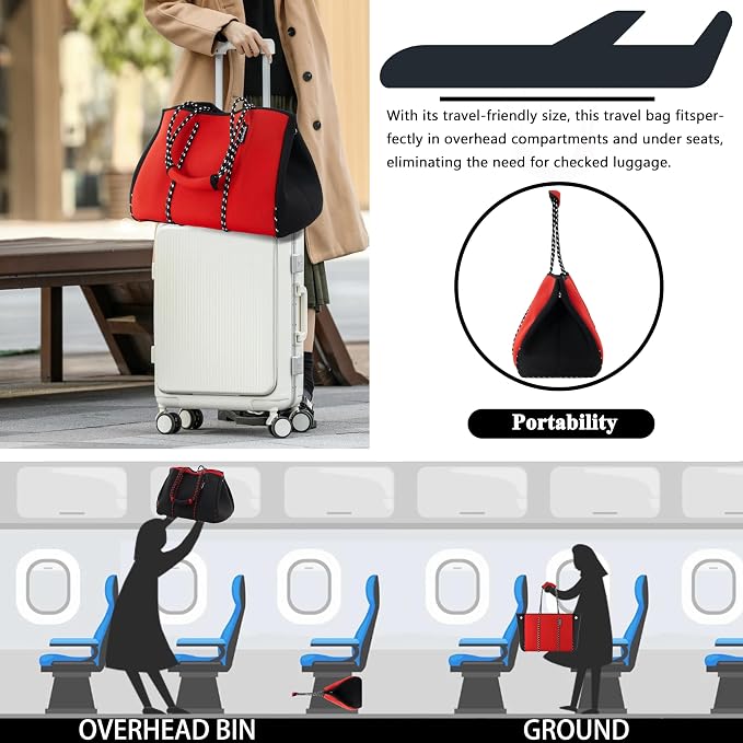 QOGiR Neoprene Multipurpose Beach Bag Tote - Image 6