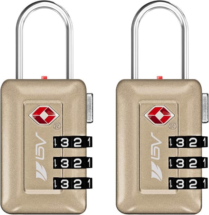 BV TSA Accepted Luggage Travel Lock, Set-Your-Own Combination Lock by BV