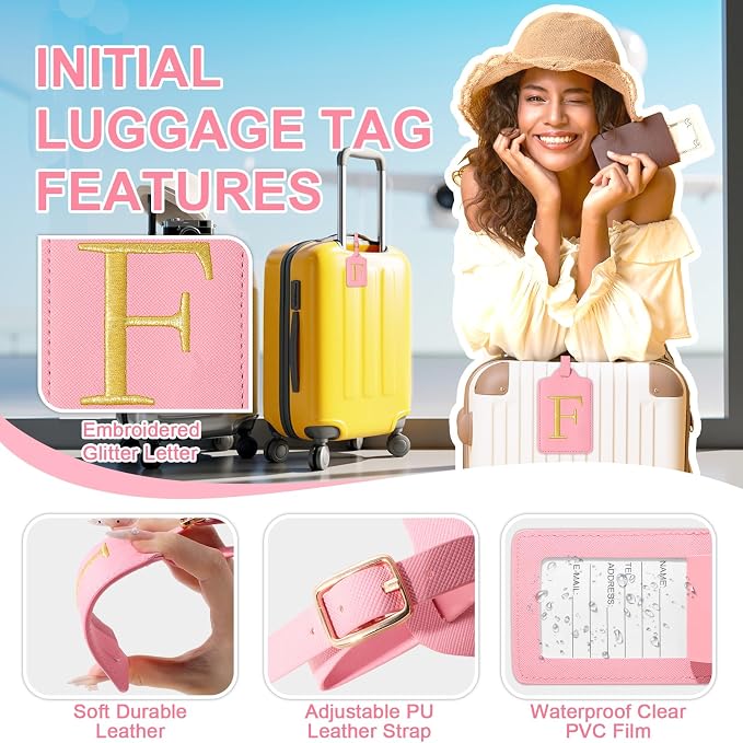 Personalized Initial Luggage Tags - Image 3