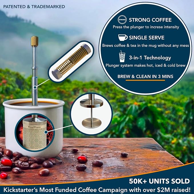 Original Coffee & Tea Maker – Portable Stainless Steel Micro French Press – - Image 5