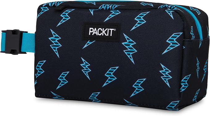 PackIt Freezable Snack Box, Striped Bolts, Built - Image 2