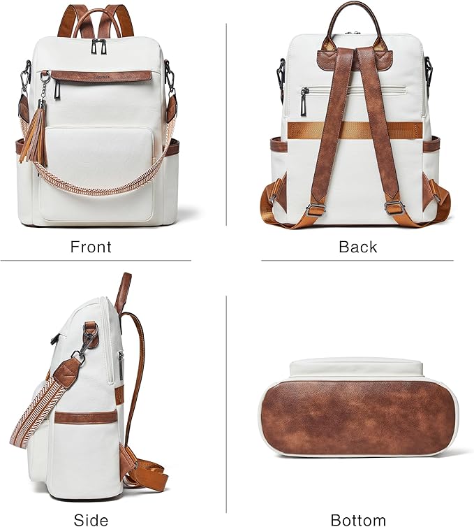 Shrrie Vegan Leather Laptop Backpack - Image 5
