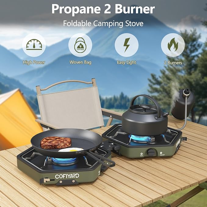 Propane 2-Burner Camping Stove - Image 8