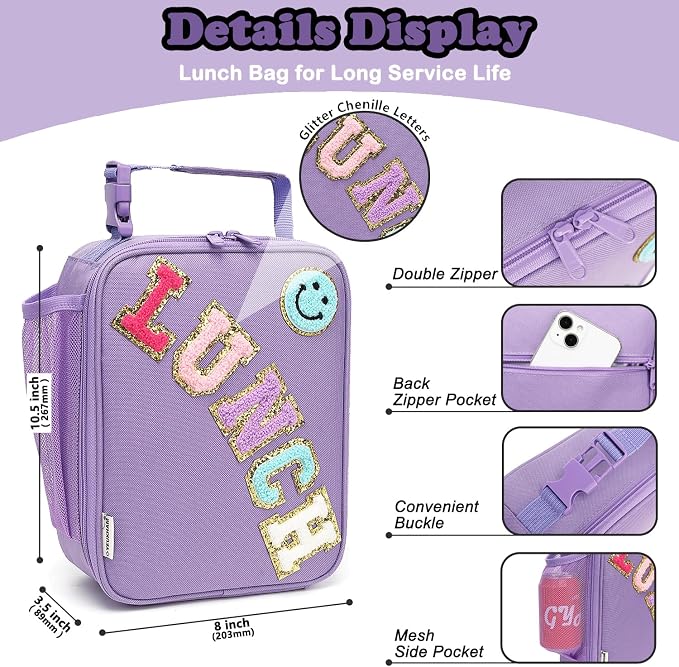FlowFly Lunch box Insulated Soft Bag Mini Cooler Back to School Thermal Meal - Image 4