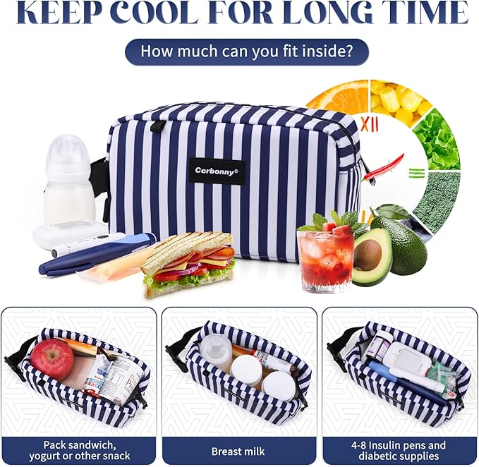Freezable Lunch Bag, Freezable Snack Bag, Mini Cooler Bag - Image 4