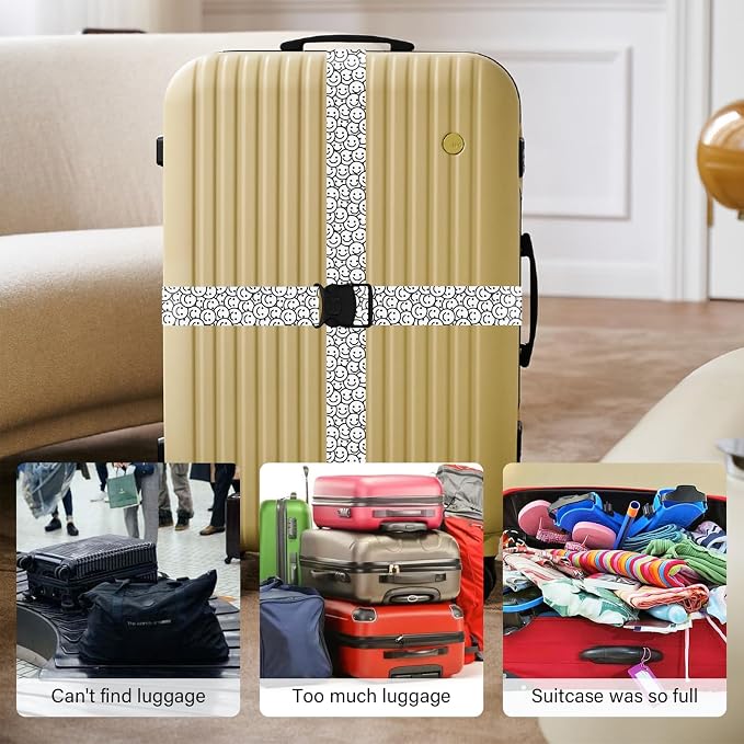 2 Pack Luggage Straps for Suitcases, Adjustable Travel Belt - Image 7