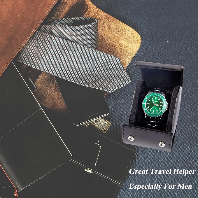MR.OKAY Single Watch Travel Case-Classic Leather Watch Case - Image 7