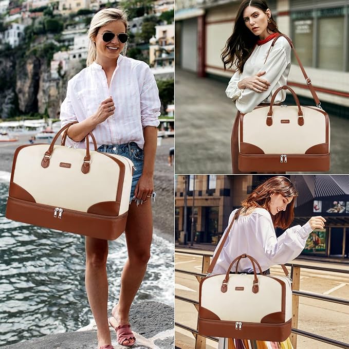 Weekender Bag for Women, Travel Duffel Bag Carry On Overnight Bag - Image 2