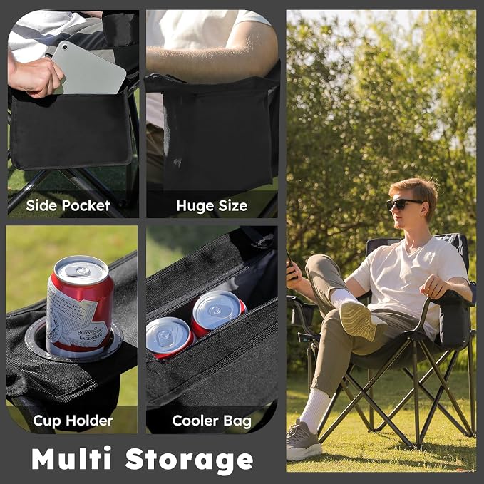 Oversized Folding Camping Chairs - Image 4