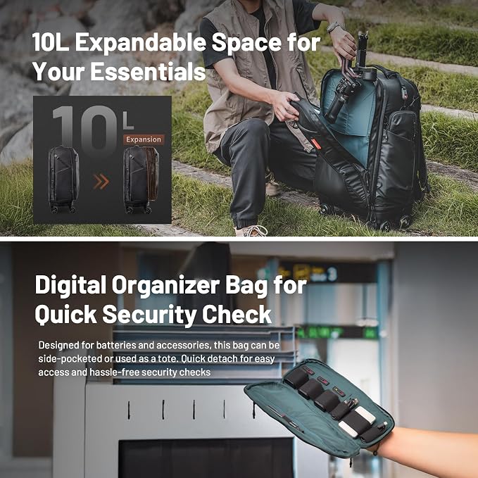 PGYTECH 2-in-1 Roller Camera Backpack, DSLR/SLR/Mirrorless Bag - Image 5