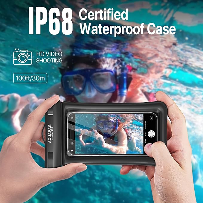 NEPHI IP68 Waterproof Phone Pouch 2 Pack-Up to 7.0"，Adjustable Neck Lanyard - Image 5