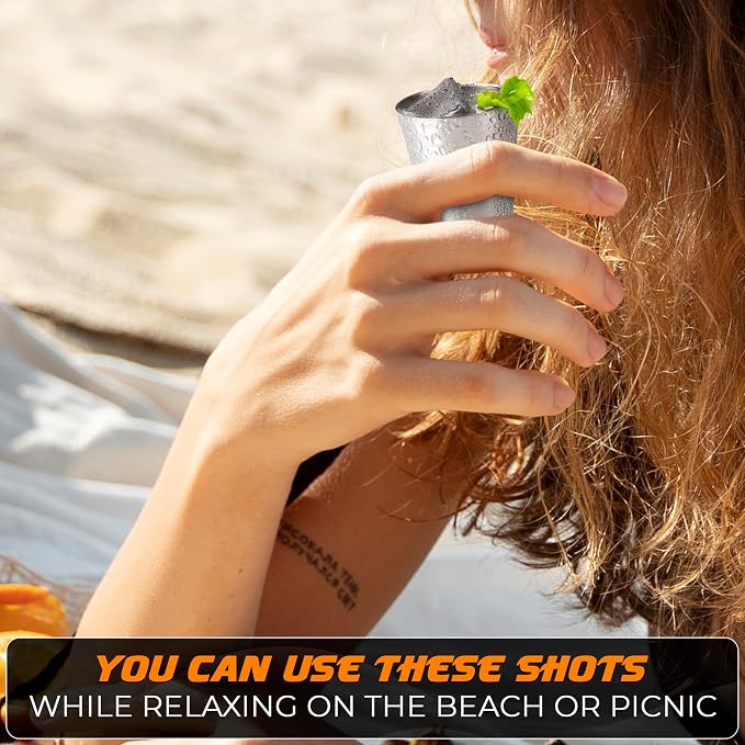 VIKROM 15 Pcs Stainless Steel Shot Glasses - 30ml Tiny Metal Shot Glasses - Image 6