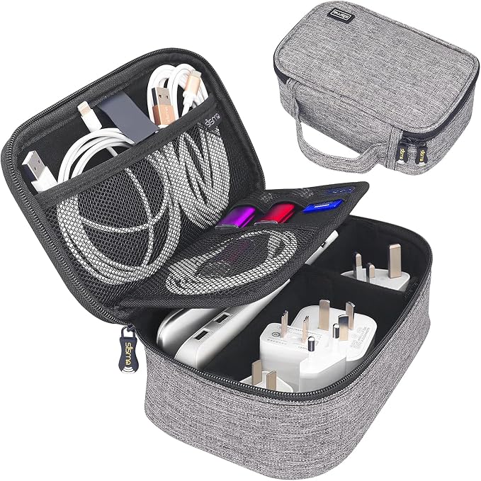 sisma Electronics Cords Organizer Tech Accessories Storage Case Travel Small by sisma