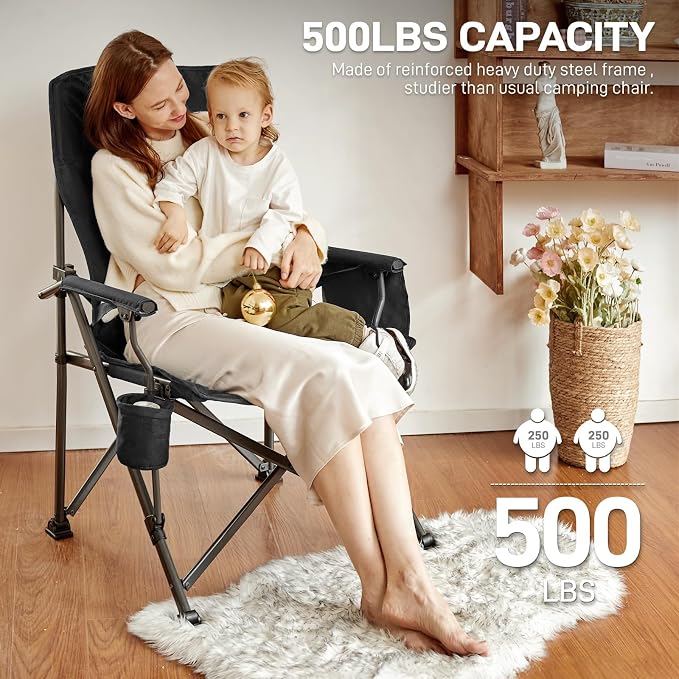 EVER ADVANCED Oversized Folding Camping Chair - Image 6