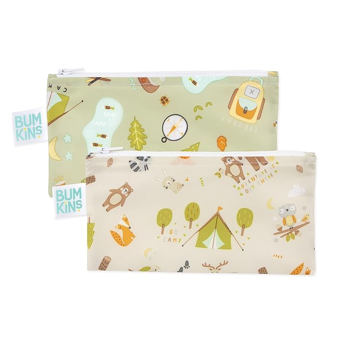 Bumkins Reusable Snack Bags, for Kids School Lunch and for Adults Portion by Bumkins