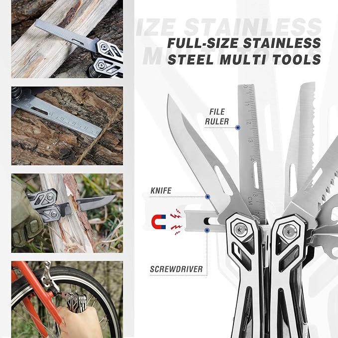 MOSSY OAK Multitool, 21-in-1 Stainless Steel Pocket Knife - Image 6