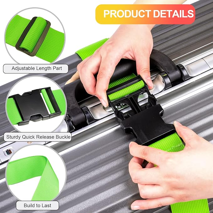 Luggage Straps for Suitcases TSA Approved, Travel Belt Suitcase Belt, Suitcase - Image 6