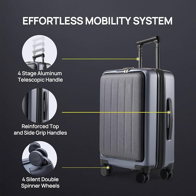 NINETYGO Carry on Luggage 22X14X9 Airline Approved - Image 6
