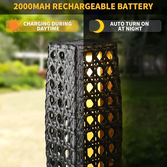 Solar Floor Lamp, Outdoor Floor Lamp Lanterns Outdoor Waterproof, Solar Powered - Image 8