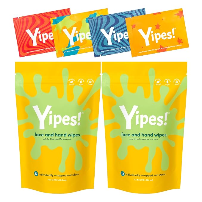 Yipes! Kids Face and Hand Wipes | Compostable Wet Wipes by PlaneAire