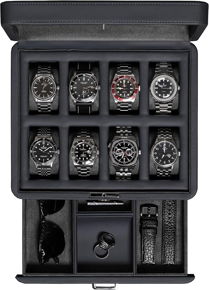 ROTHWELL 8 Slot Leather Watch Box by RothwellSanFrancisco