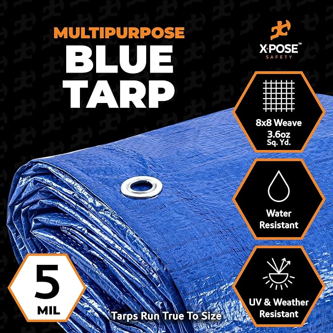 Better Blue Poly Tarp 10' x 16' - Image 2