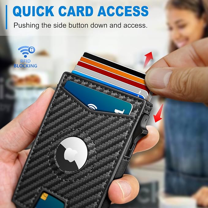Airtag Wallet for Men, with Money Clip Gift Boxed, Slim Front Pocket Wallet - Image 5