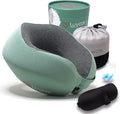 Premium Quality Memory Foam Travel Neck Pillow Bundle by Luvcor